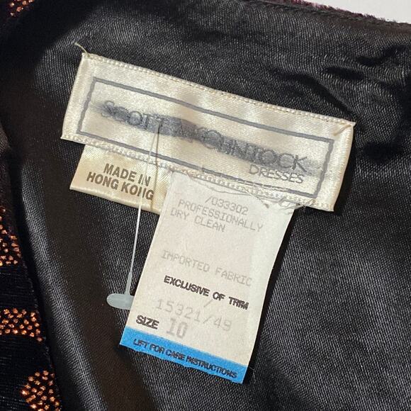 Vintage Women's Jacket Size 10 Black Metallic Glitter Bolero Crop Holiday Velvet - Picture 5 of 12